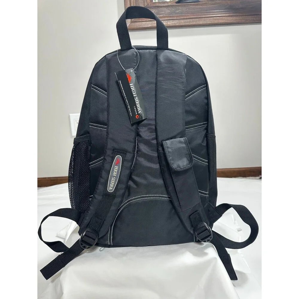 NWT High Sierra Impact Black Backpack Embroidered
